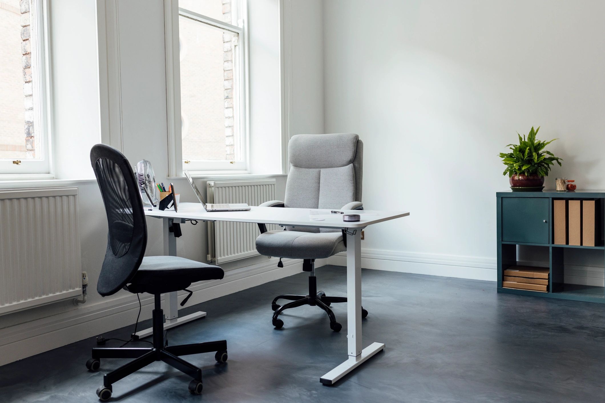 Calm office interior for therapy and assessment